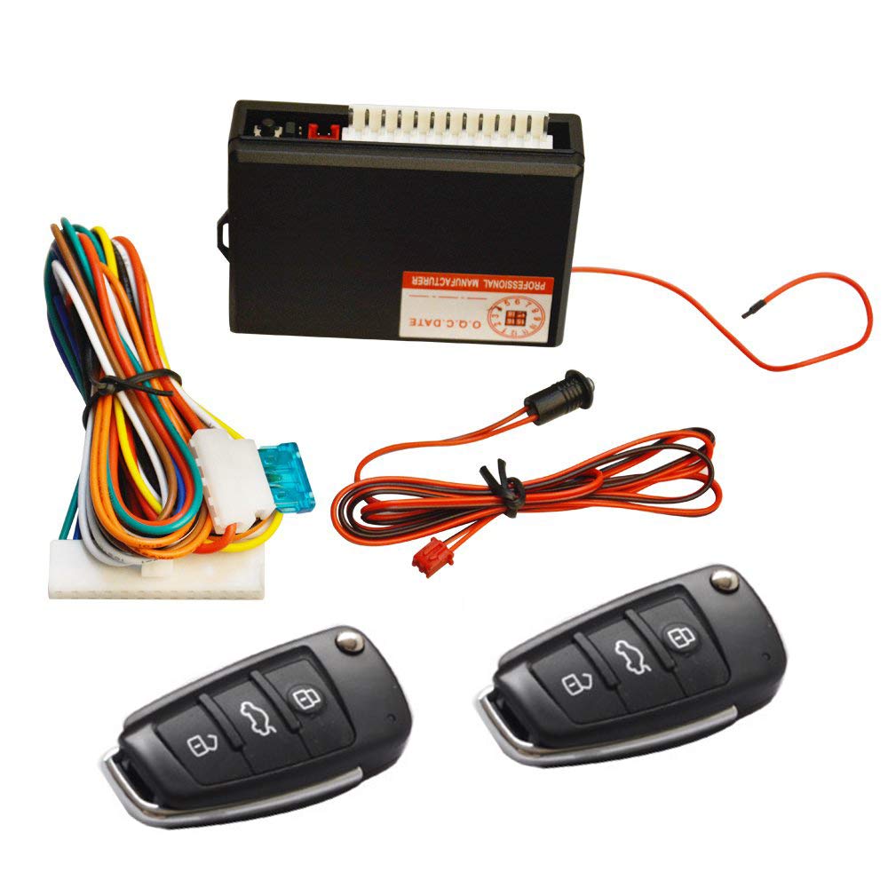 Universal Car Security Door Lock Kit - Keyless Entry System with Remote Control for Vehicle Central Locking | Ideal for Enhanced Auto Security & Convenience