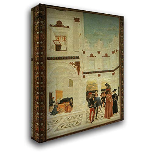 Pietro Perugino 20x24 Gallery Wrapped Canvas Art - The Miracles of San Bernardino & Miracle Baby Painting - Renaissance Religious Artwork for Home Decor, Church, or Office Wall Display