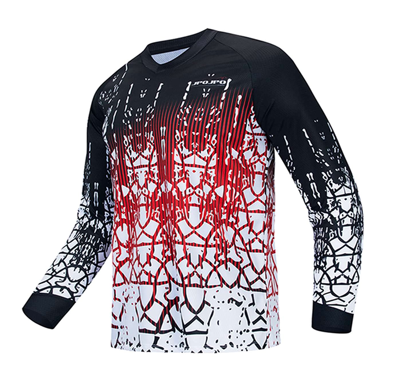 TELEYI Men's Long Sleeve Mountain Bike Jersey - Breathable & Moisture-Wicking Off-Road Cycling Shirt for Downhill, Motocross & Trail Riding - Perfect for Mountain Biking, Cycling & Outdoor Sports