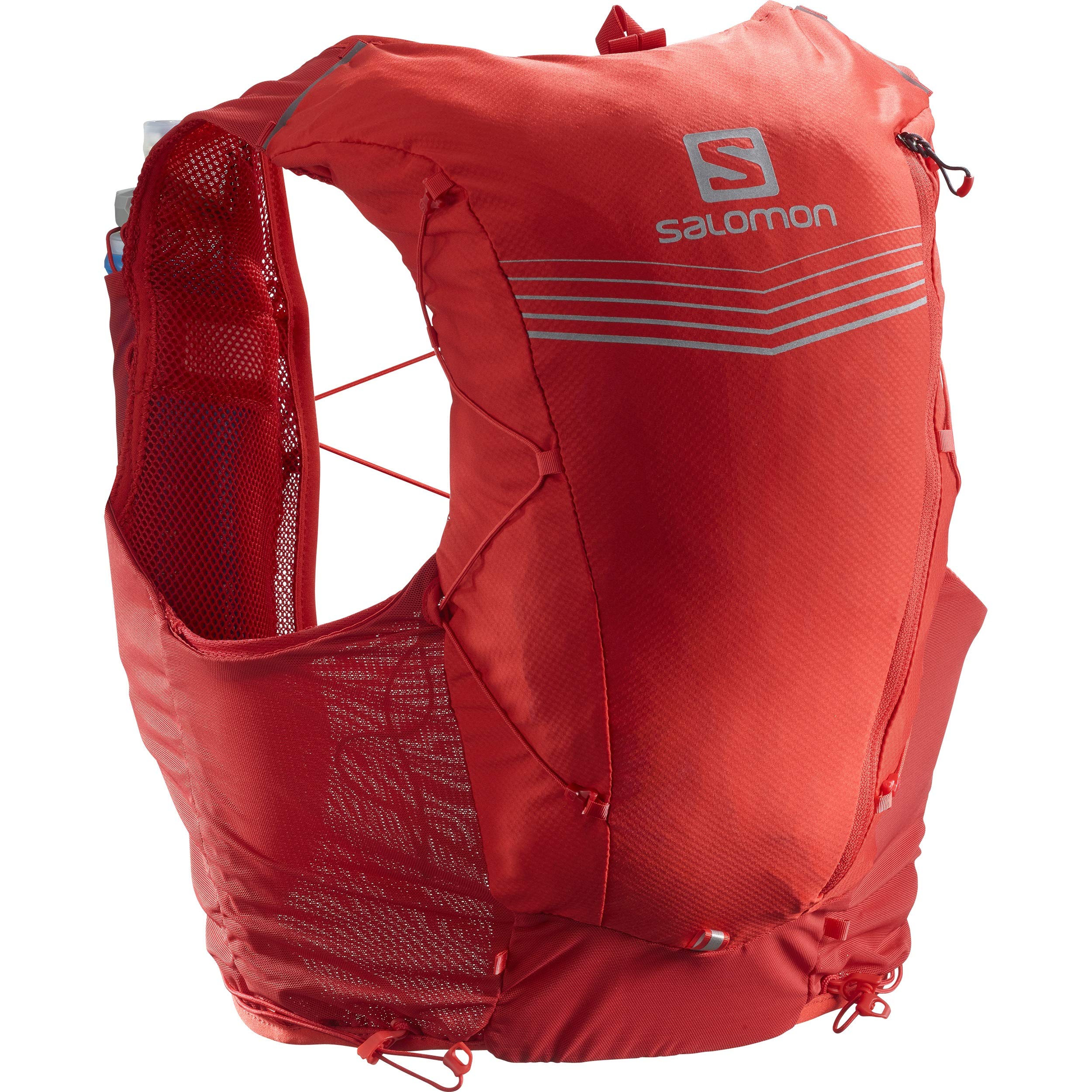 Salomon Advanced Skin 12 Set Unisex Hydration Vest Backpack for Trail Running & Hiking - Lightweight Breathable Design, Large Size (Goji Berry) - Perfect for Long-Distance Runners & Outdoor Adventures