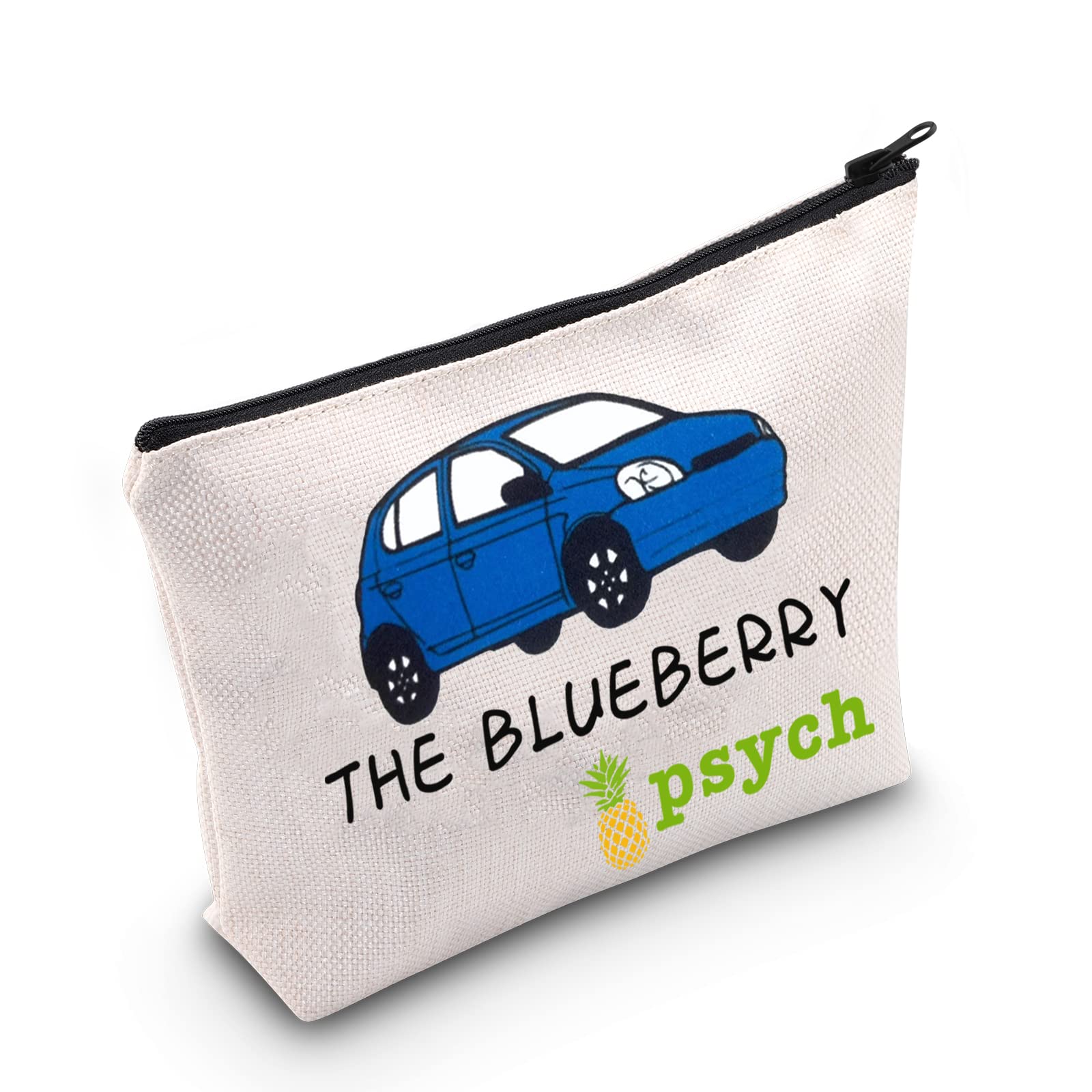 Psych TV Show The Blueberry Makeup Bag - Stylish Zipper Pouch for Cosmetics & Travel Accessories | Perfect Gift for Psych Fans | Durable Cosmetic Organizer for Makeup Brushes, Lipsticks & Skincare