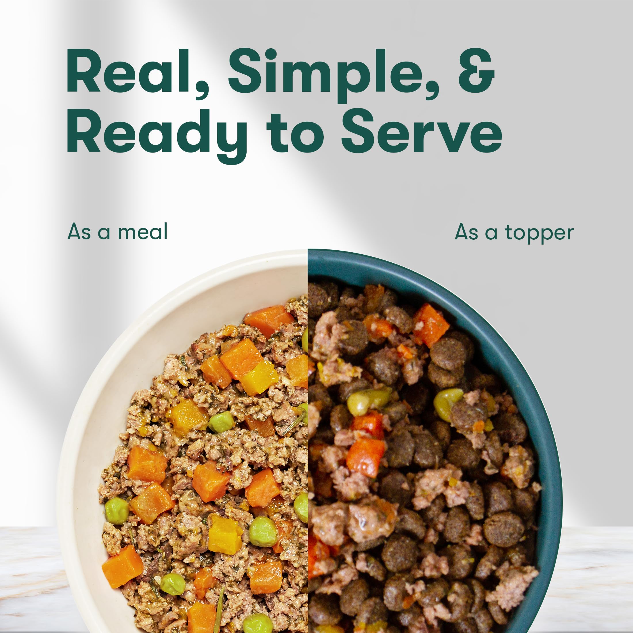 **Jinx Homemade Natural Wet Dog Food & Meal Topper - Chicken & Tuna Recipe with Bone Broth & Biotin - Grain-Free, No Fillers - for Adult & Senior Dogs - 9 oz Pouches (12-Pack) - Perfect for Topping Kibble or Mixing into Meals**