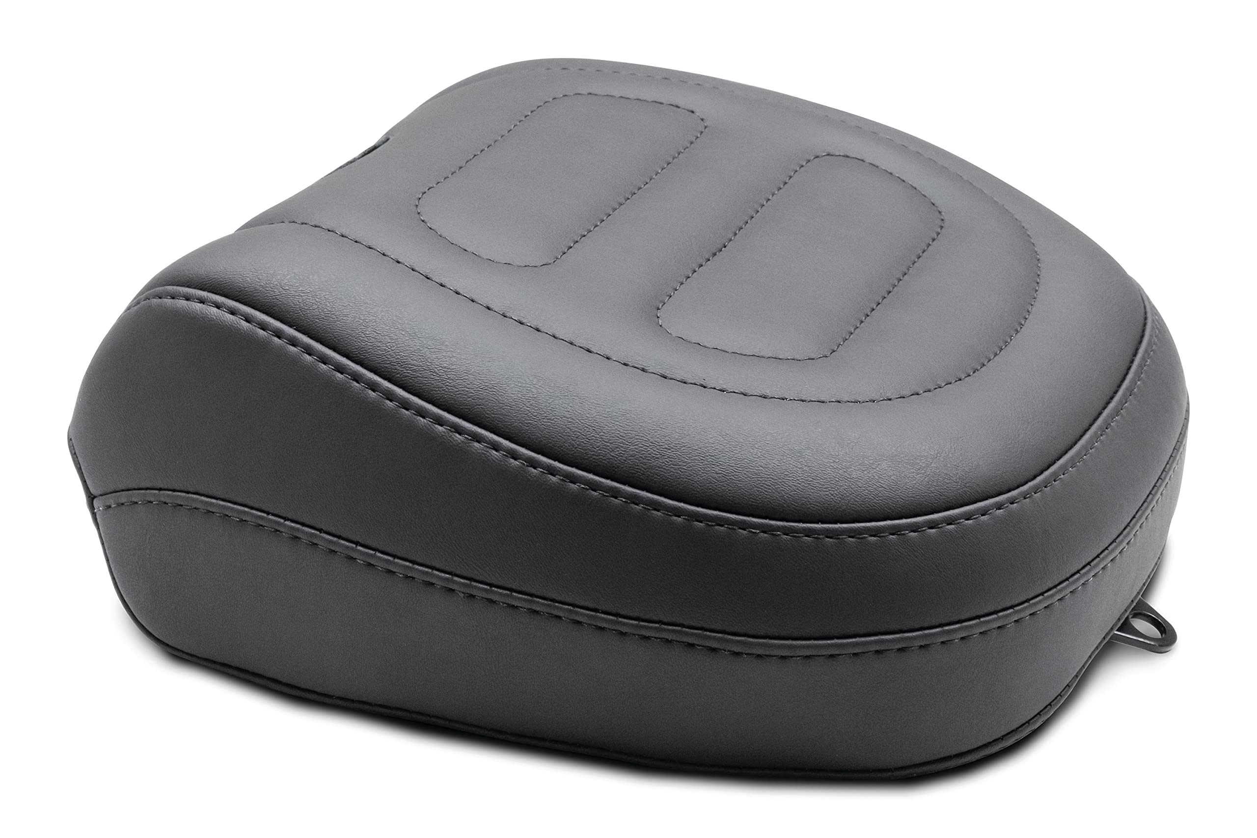 Mustang Motorcycle Seats 79335 Standard Touring Recessed Passenger Seat for Harley-Davidson Fat Bob 2018-2021 | Trapezoid Design, Black Leather, 11