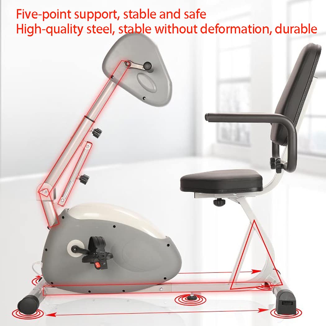 Recumbent Exercise Bike with Arm Exerciser - Motorized Adjustable Pedal for Rehabilitation & Home Workout - Adjustable Seat for Seniors & Physical Therapy - Perfect for Indoor Cardio Training & Recovery Exercises