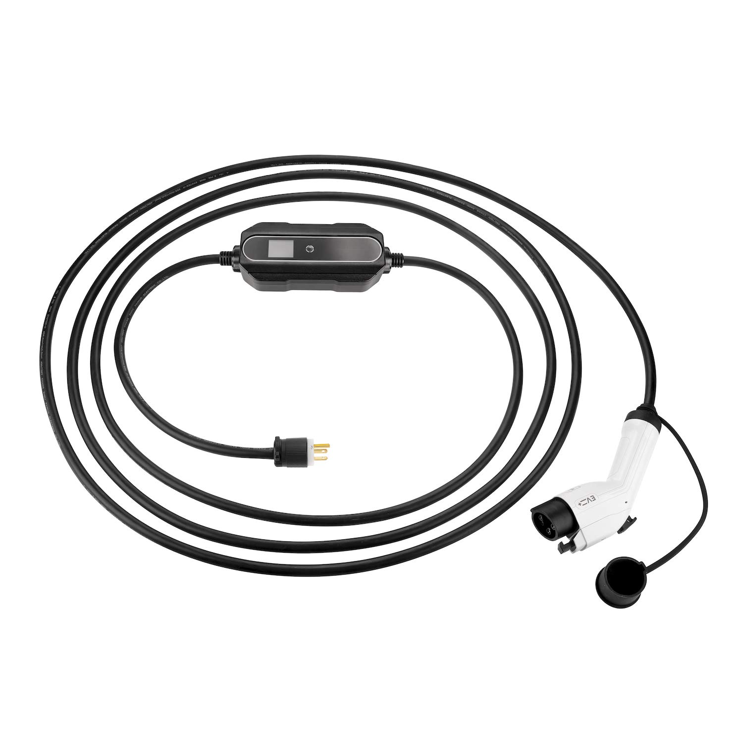 Portable Level 2 EV Charger Station - 16A SAE J1772 Electric Car Charger with LED Display, 25ft Cable & Travel Case - NEMA 6-20P Plug for Home & On-The-Go Charging | Perfect for Garage, Road Trips & Workplace Use