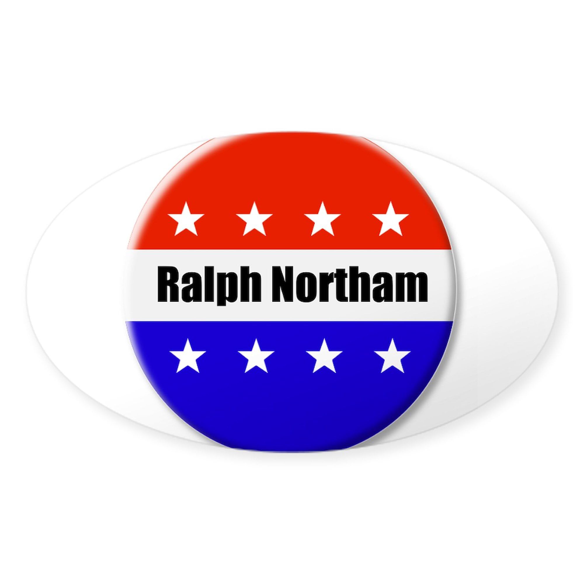 Ralph Northam Oval Bumper Sticker for Cars & Laptops