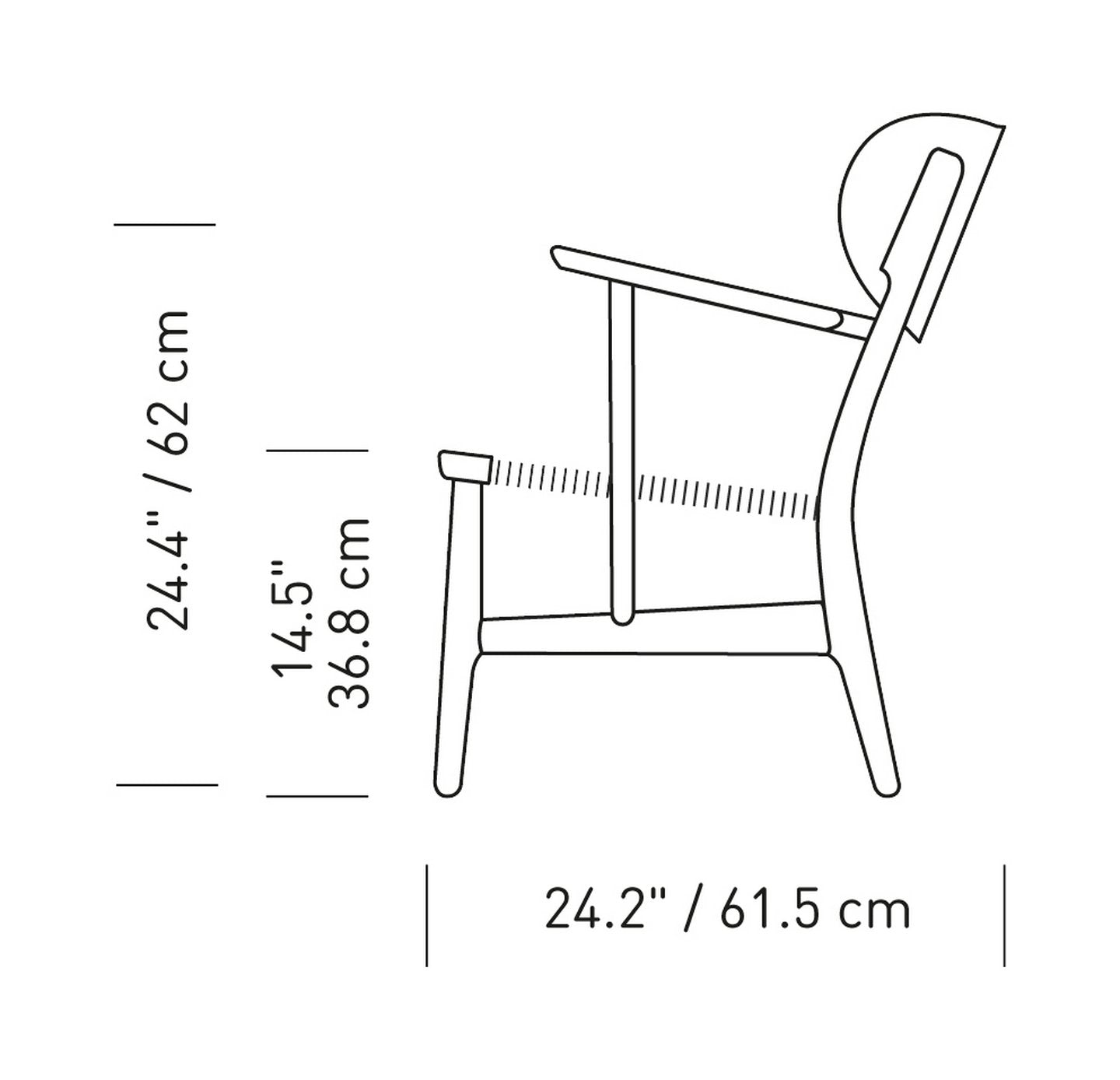 CH22 Lounge Chair - Modern Scandinavian Design, Comfortable & Stylish for Living Room, Office, or Reading Nook | Premium Wooden Frame & Upholstered Seat