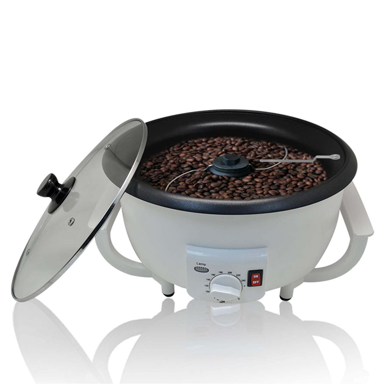 Electric Coffee Roaster Machine for Home Use - 110V 750g Capacity Coffee Bean Roaster with Adjustable Temperature & Non-Stick Coating - Perfect for Roasting Coffee Beans & Drying Fruits - US Stock Fast Shipping