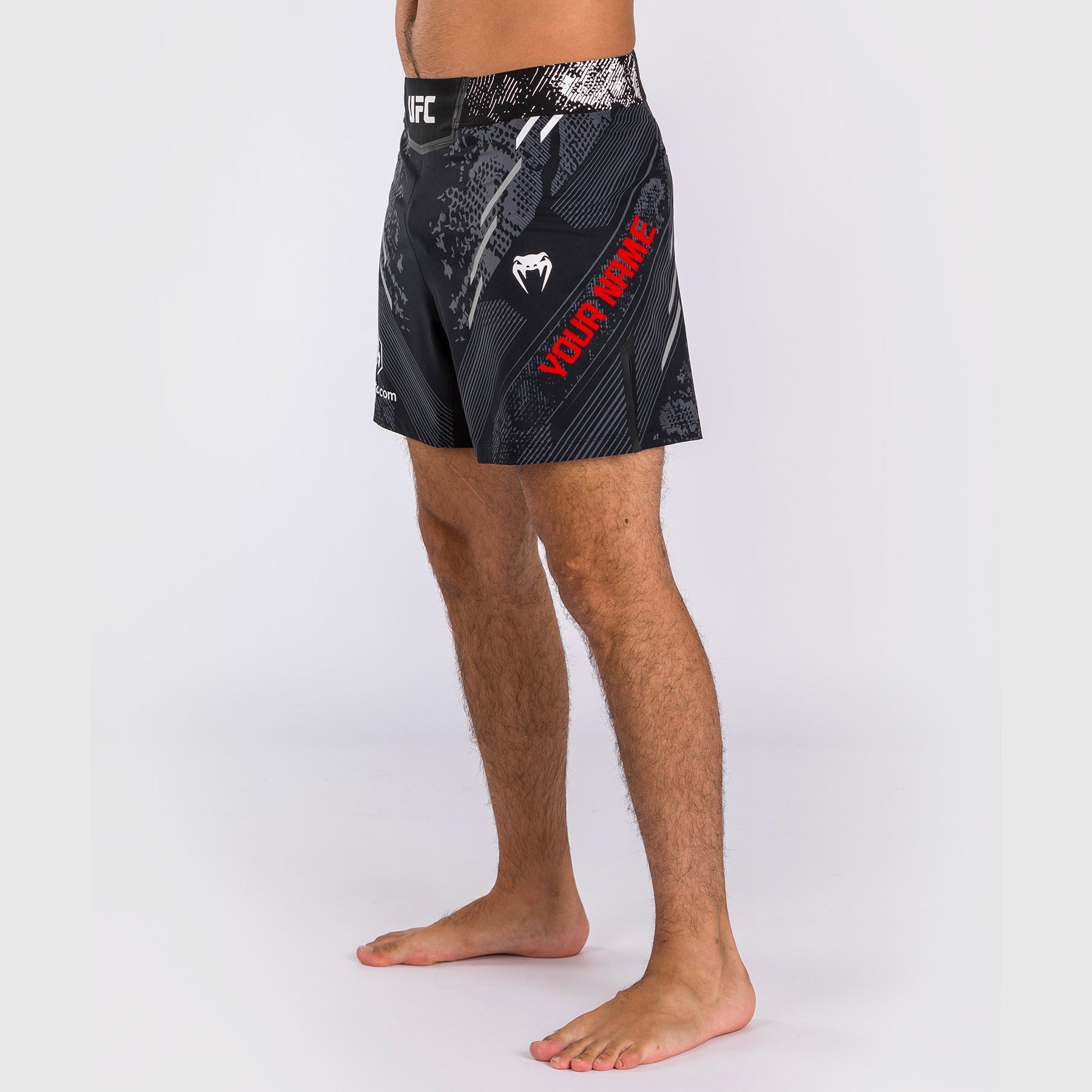 Venum UFC Adrenaline Personalized Authentic Fight Night Shorts for Men - Black MMA Training & Competition Shorts - Perfect for UFC Training, MMA Fighting & Gym Workouts
