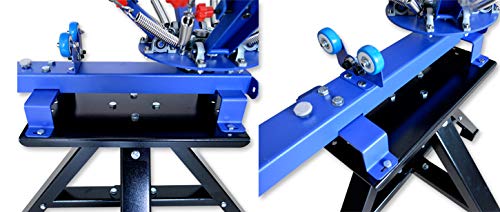 **TechTongda 4-Color 1-Station Screen Printing Press Machine for T-Shirt Printing - Perfect for DIY Custom Apparel & Small Business T-Shirt Production**