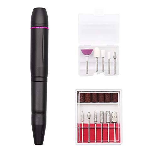 Professional Electric Nail Drill Kit 20000 RPM - Manicure Pedicure Nail File Set with 6 Drill Bits for Home & Salon Use - Perfect for Nail Art, Acrylics & Gel Extensions