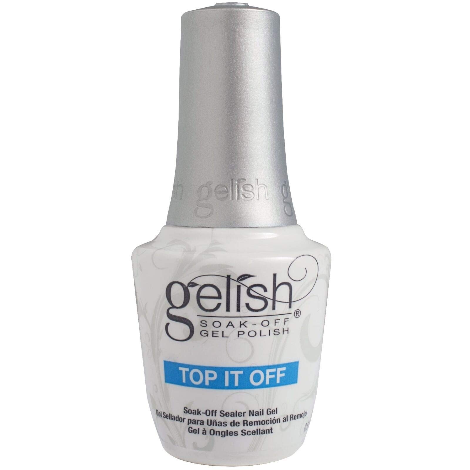 Gelish Soak Off Sealer 0.5 oz Top Coat - UV/LED Gel Nail Polish for Long-Lasting Manicure - Professional Salon Quality Nail Treatment for Shine & Protection - Perfect for Home Use, Nail Salons & Special Occasions