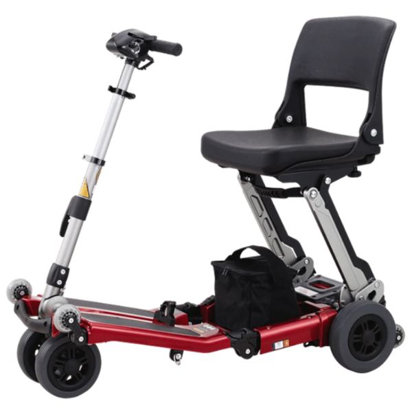 FreeRider USA Luggie Classic 2 Foldable Travel Scooter - Lightweight Mobility Scooter for Seniors & Adults - Perfect for Airports, Shopping Malls & Travel