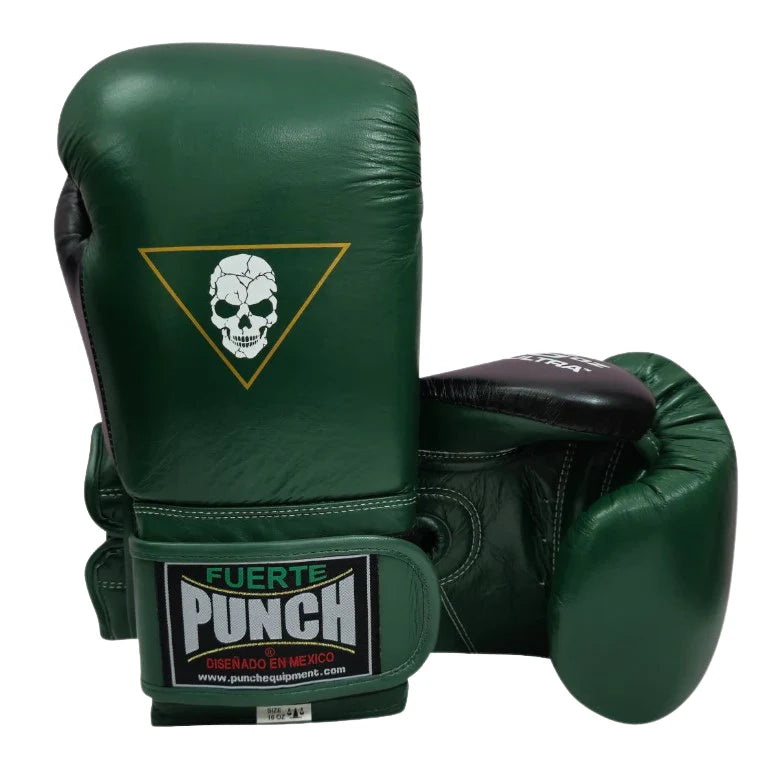 Premium Mexican™ ULTRA VENGANZA Boxing Gloves - Green - Professional Training & Sparring Gear for MMA, Kickboxing & Fitness Workouts