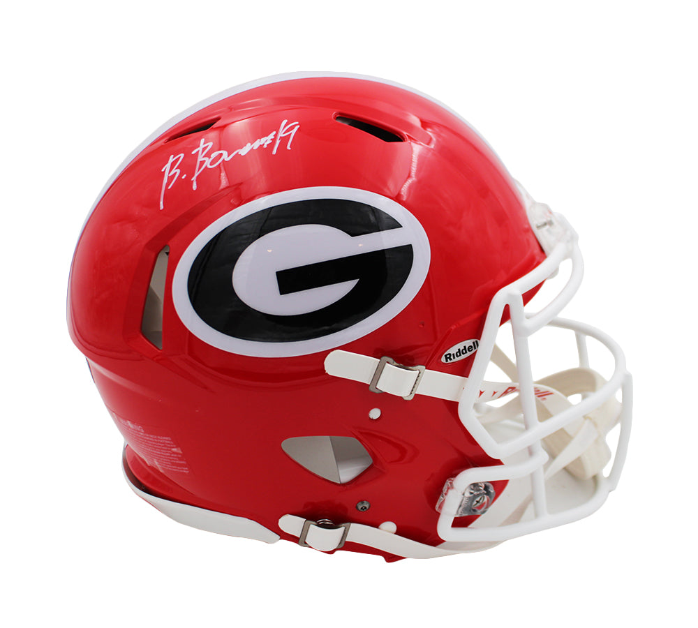 Brock Bowers Autographed Georgia Bulldogs NCAA Football Helmet - Authentic Signed Collectible for Fans & Memorabilia Display