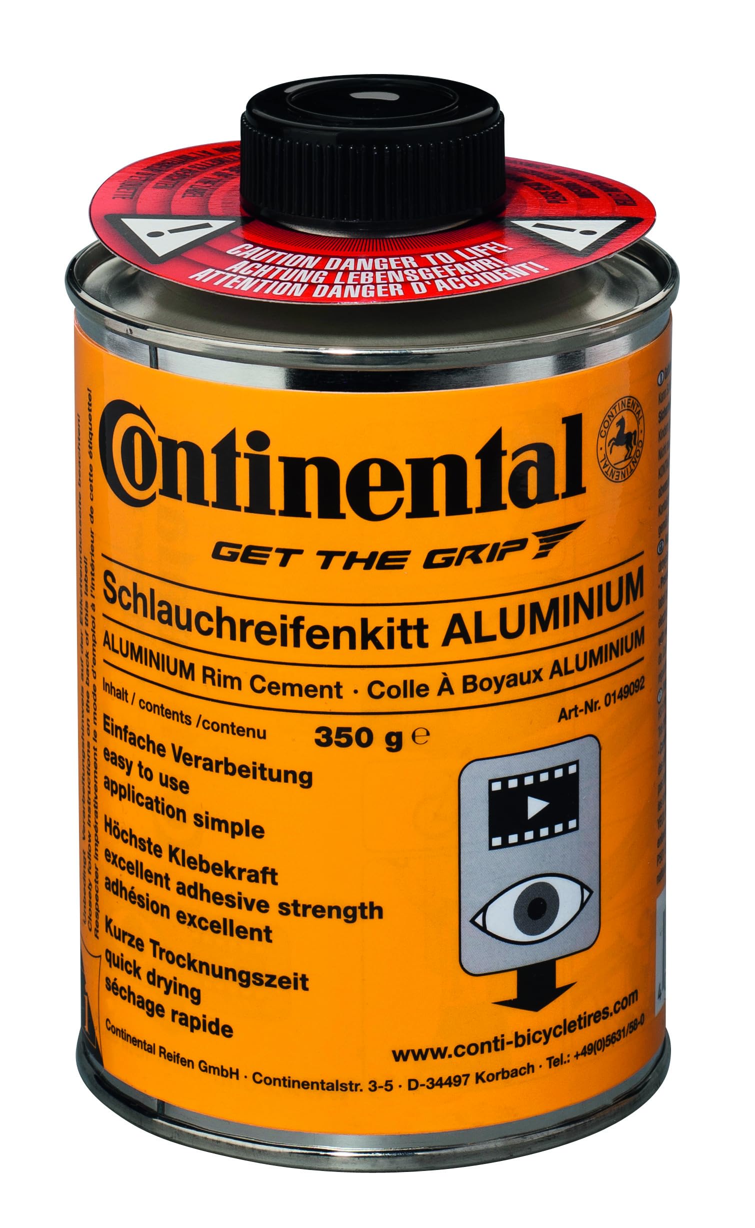 Continental Rim Cement Can - 350gm for Tire Repair, Puncture Fix & Automotive Maintenance - Ideal for DIY, Roadside Emergencies & Professional Use