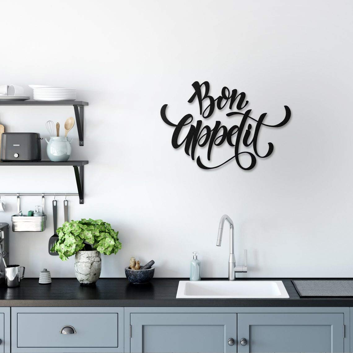Personalized Metal Signs Vintage - Bon Appetit - Custom Metal Wall Art Decor for Kitchen, Bedroom, Bathroom & Bar - 18 Inch Rustic Home Sign - Perfect for Farmhouse, Cafe & Restaurant Wall Decor