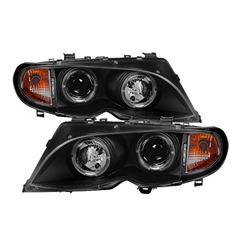 BMW 3-Series (2002-2005) LED Halo Headlights - Black/Clear Lens - High Performance Angel Eye Lights for Night Driving & Custom Car Styling