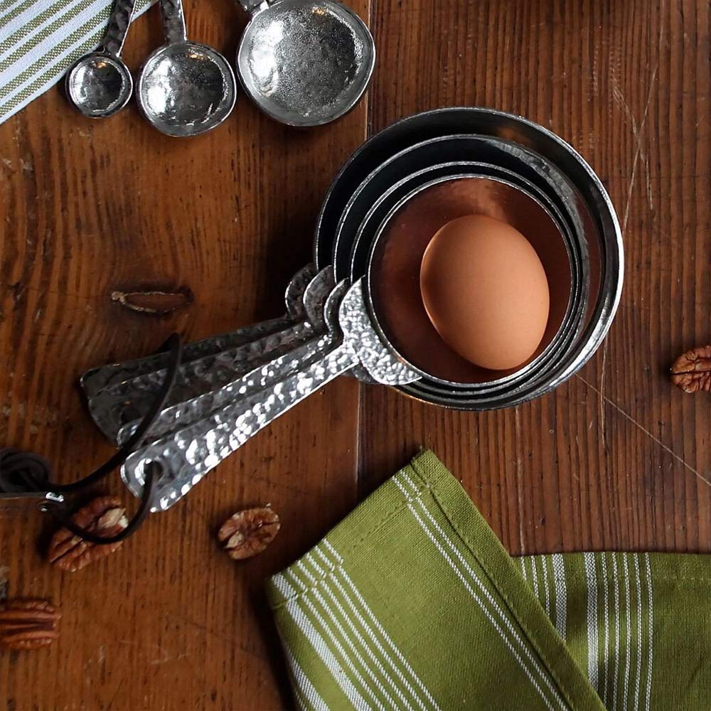 Premium Crosby & Taylor Roman Pewter Measuring Cups and Spoons Set - 18-Piece Stainless Steel Kitchen Essentials for Baking & Cooking - Perfect Gift for Home Chefs & Bakers