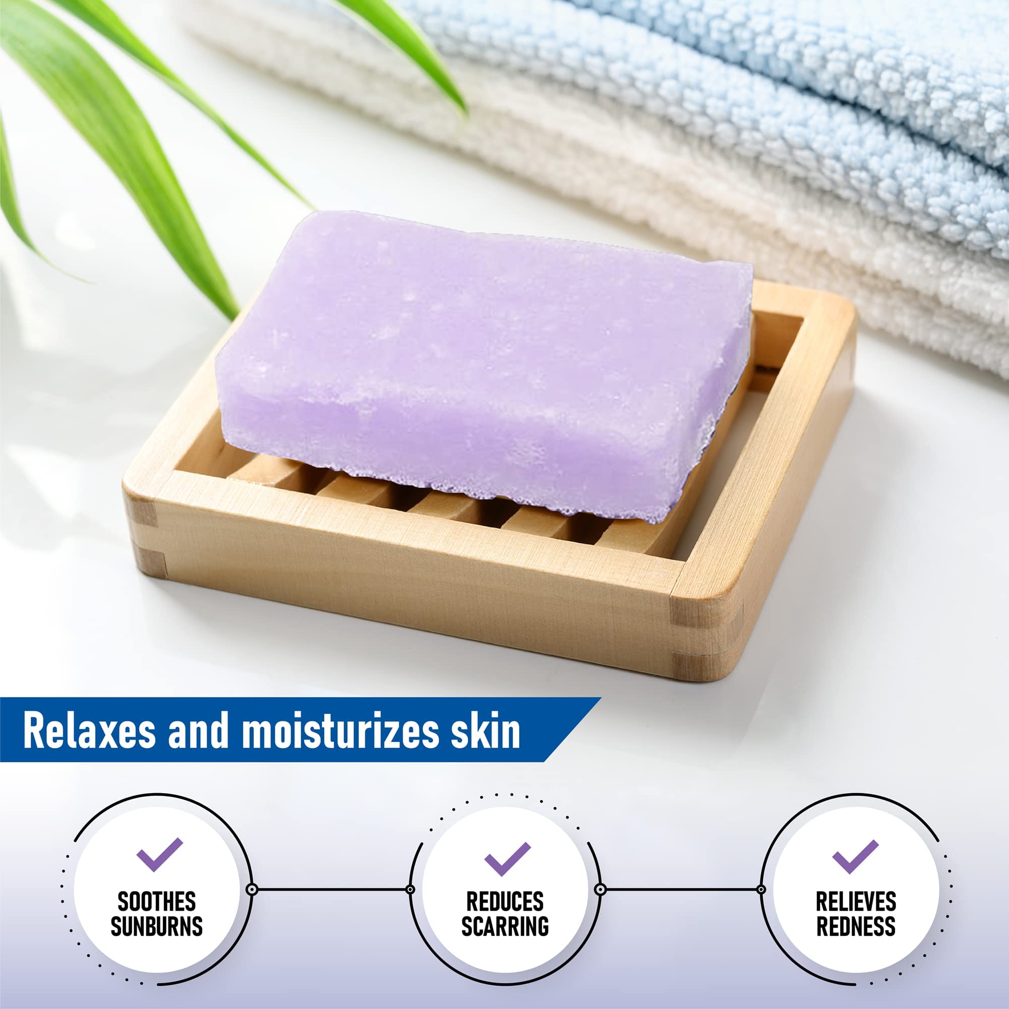 T.Taio Exfoliating Soap Sponge - Deep Cleansing Shower Scrubber for Face, Body & Feet - Oil Removal & Dead Skin Exfoliation - Lavender Scented Bath Accessories - Perfect for Spa Day, Dry Skin Care & Relaxing Shower Routine