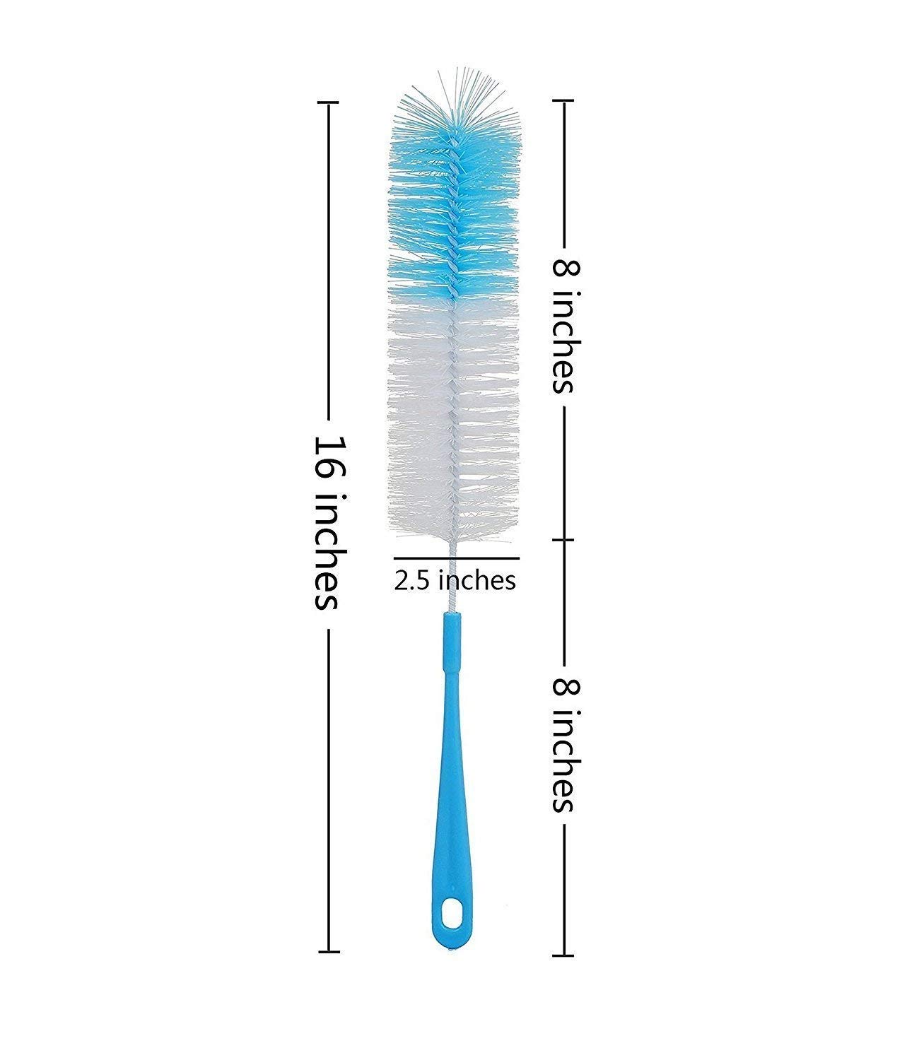 Long Handle Bottle Cleaning Brush Set - Nylon Bristles for Glass, Plastic & Stainless Steel Water Bottles - Perfect for Baby Bottles, Sports Bottles & Hard-to-Reach Containers - Dishwasher Safe Cleaning Tool for Home & Kitchen