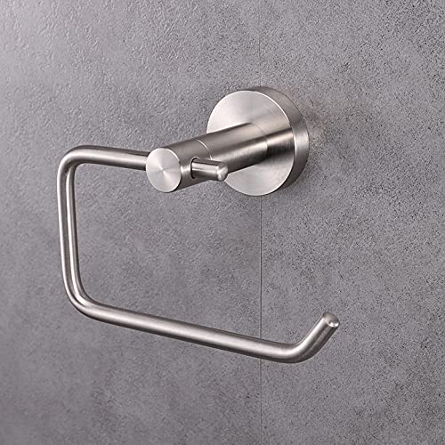 Stainless Steel Toilet Paper Holder - Satin Nickel Finish - Modern Bathroom Tissue Roll Stand - Perfect for Home, Office, and Restroom Decor