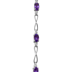 1.16 Carat 14K Solid Yellow Gold Never Wish Otherwise Amethyst Diamond Bracelet - Elegant Purple Gemstone Jewelry for Women, Perfect for Anniversaries, Birthdays & Special Occasions
