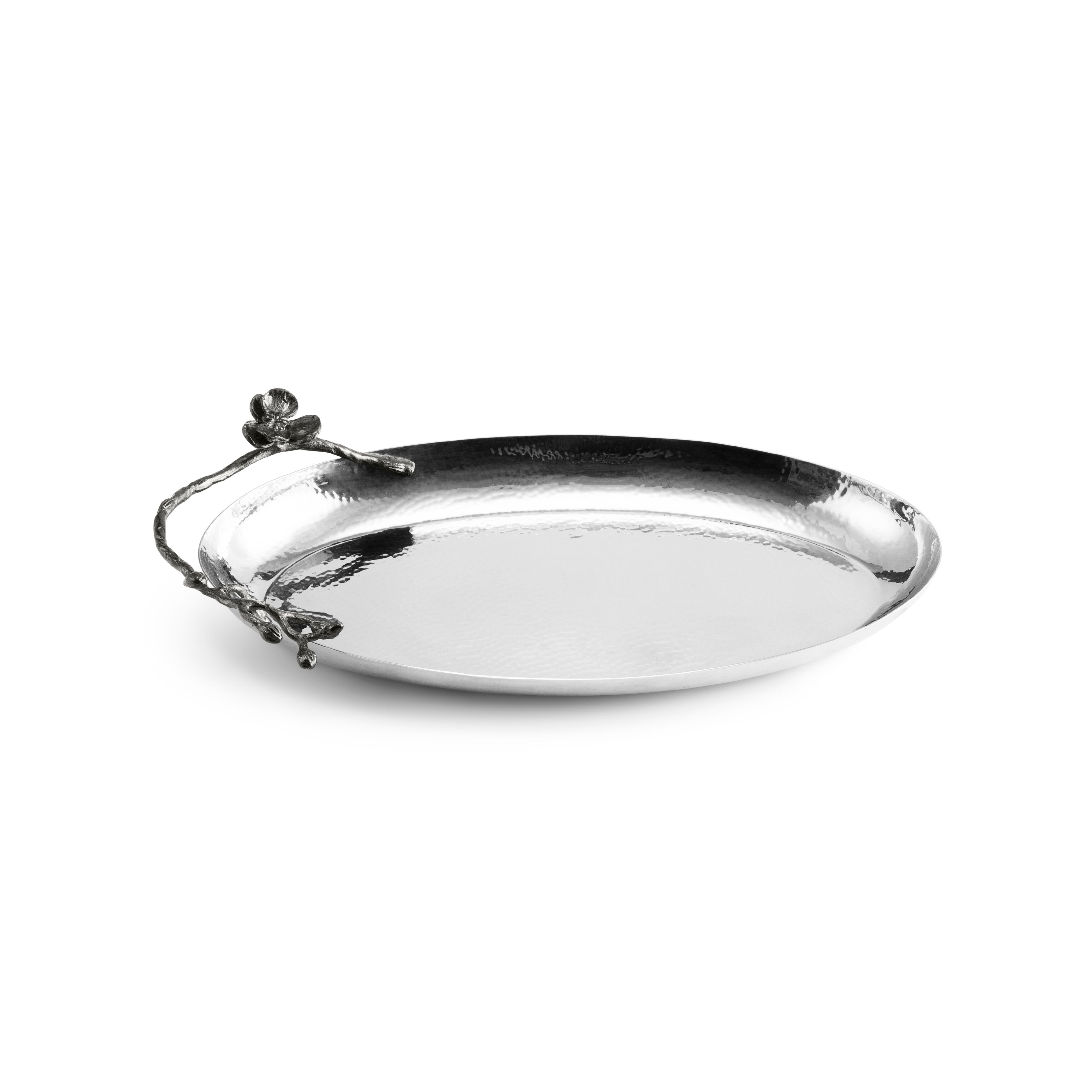 Elegant Black Orchid Oval Serving Platter - Perfect for Dinner Parties, Appetizers & Home Decor