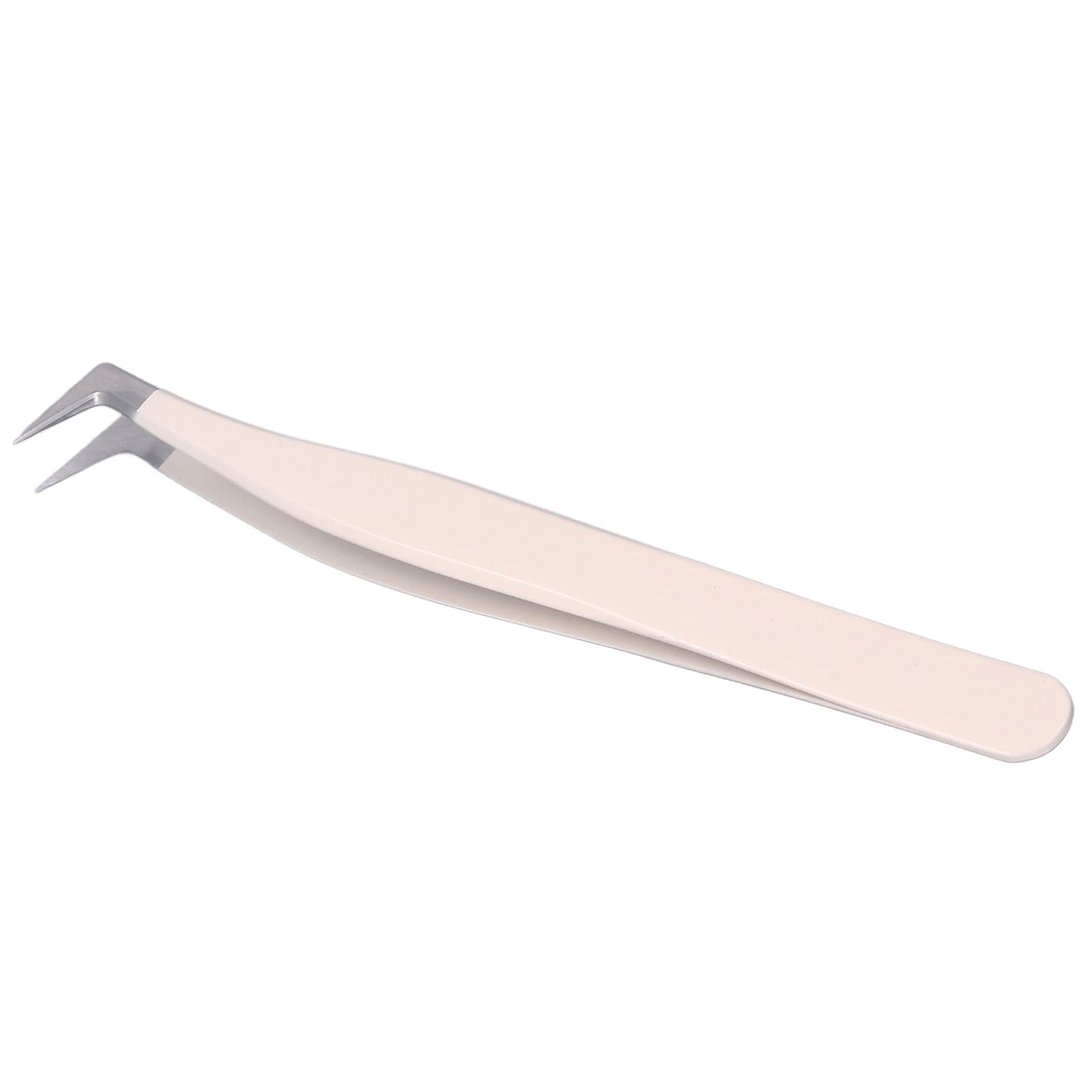 Professional Stainless Steel False Eyelash Extension Tweezers - 7 Shape Curved Tip Precision Lash Applicator Tool for Salon, Home & DIY Makeup Use