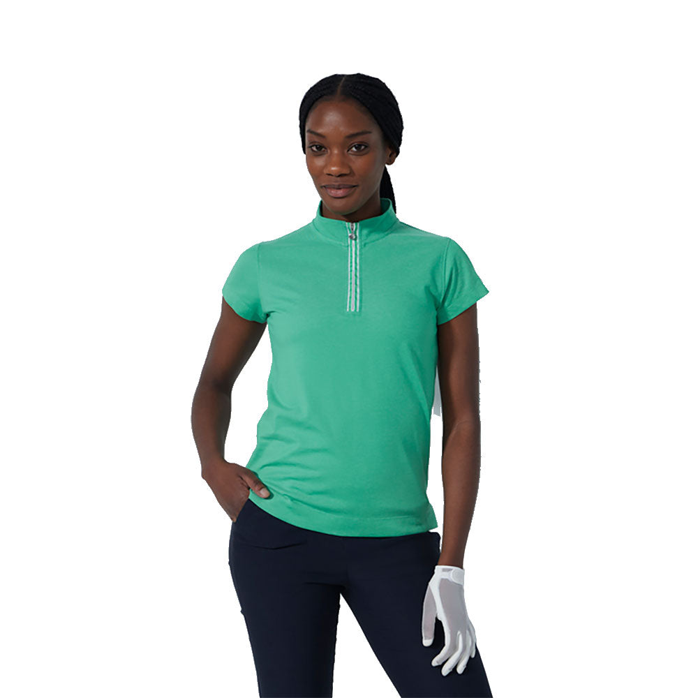 Women's Cap Sleeve Polo Shirt for Sports & Daily Wear - Breathable Moisture-Wicking Golf Tennis Yoga Activewear Top