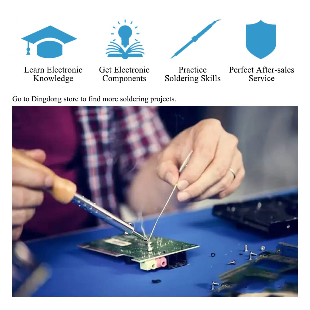 DIY Electronic Clock Kit for Soldering Practice - Digital Timer & Alarm Clock for Beginners | STEM Learning, Home School Projects & Gift for Electronics Enthusiasts