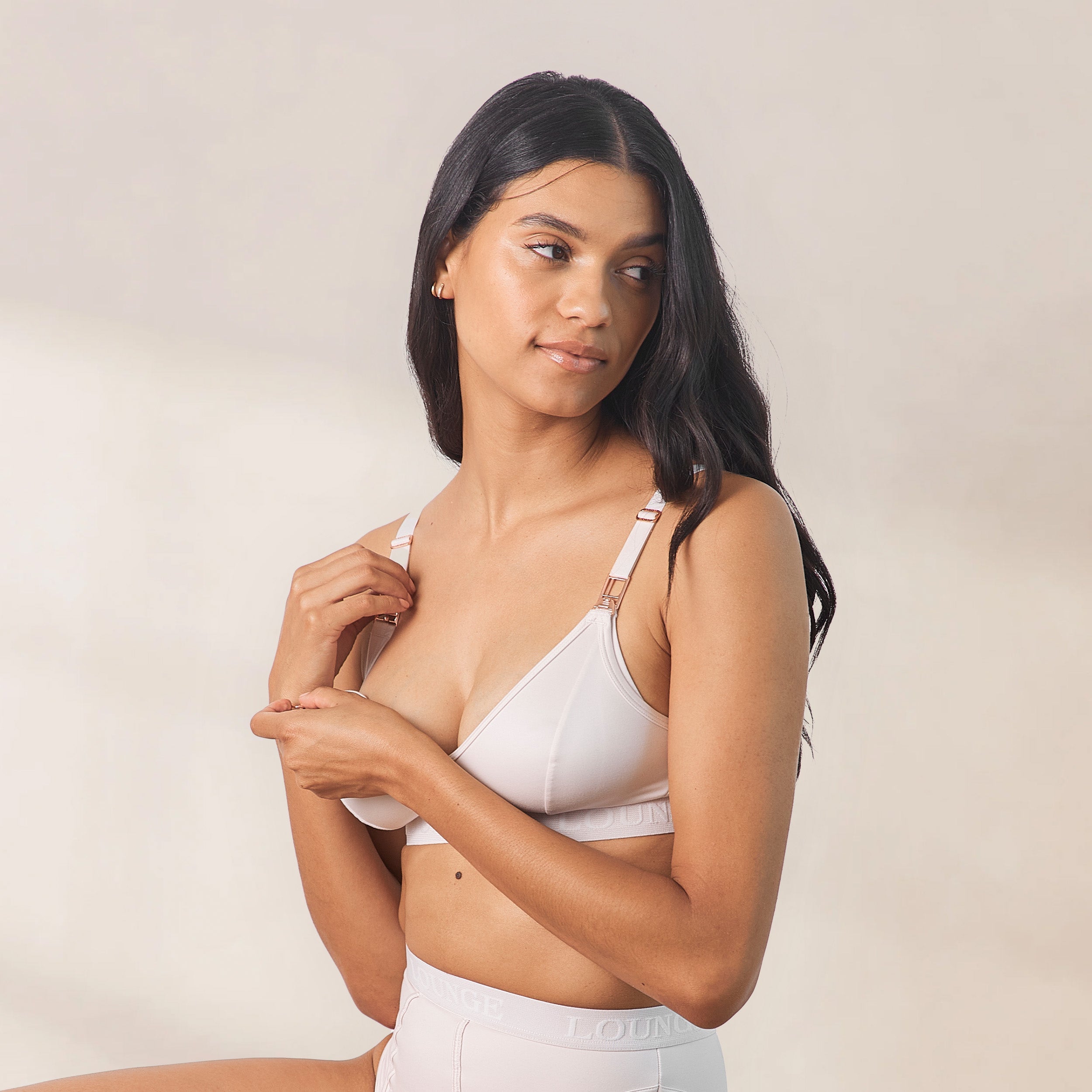 Nurture Nursing Bra - Comfortable & Supportive Maternity Bra for Breastfeeding Moms in Cream | Perfect for Daytime Wear & Night Nursing