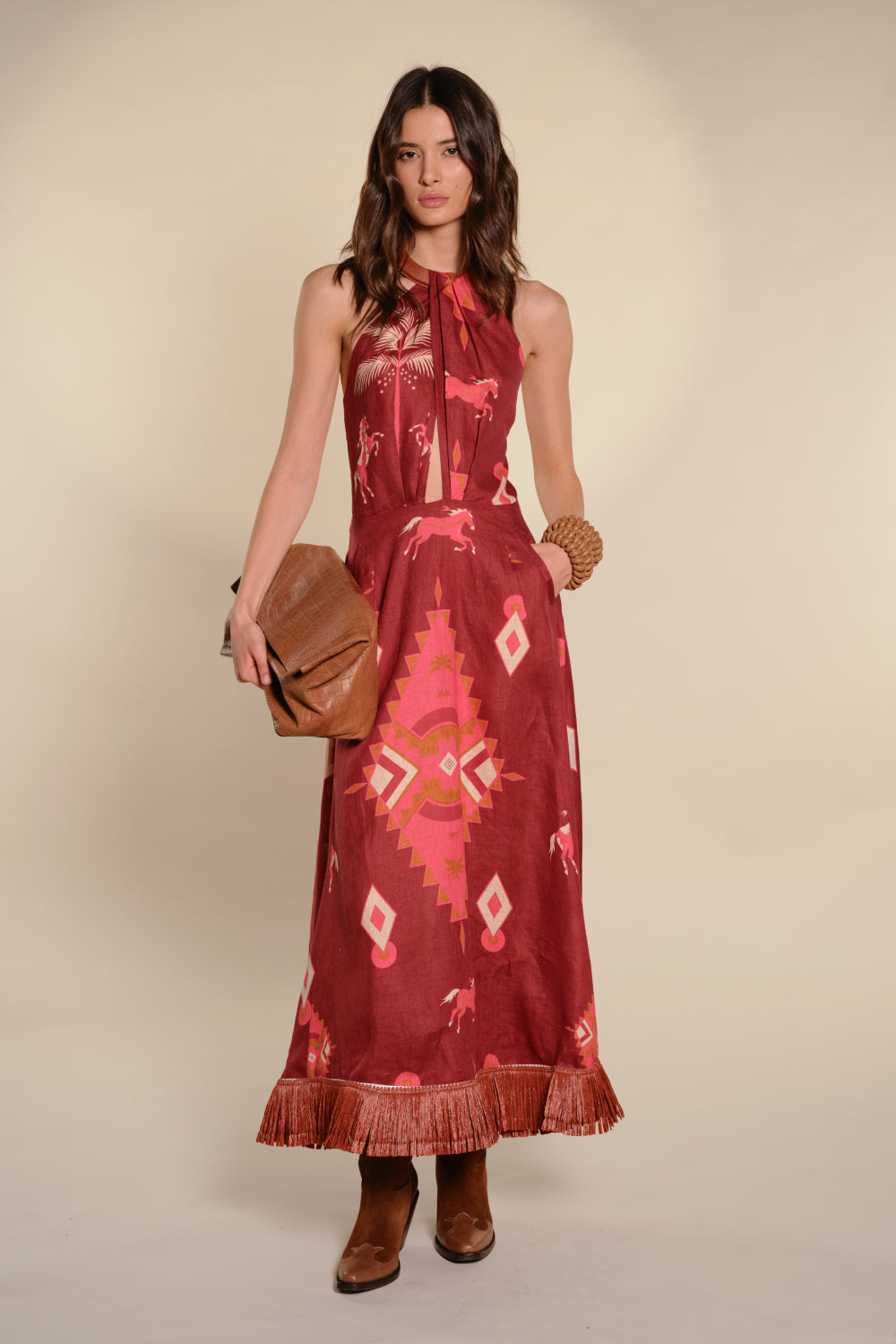 Western Style Boho Floral Maxi Dress for Women - Perfect for Summer Festivals, Beach Vacations & Boho Chic Outfits