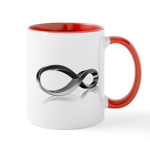 White/Red Inside - Infinity Symbol Mugs