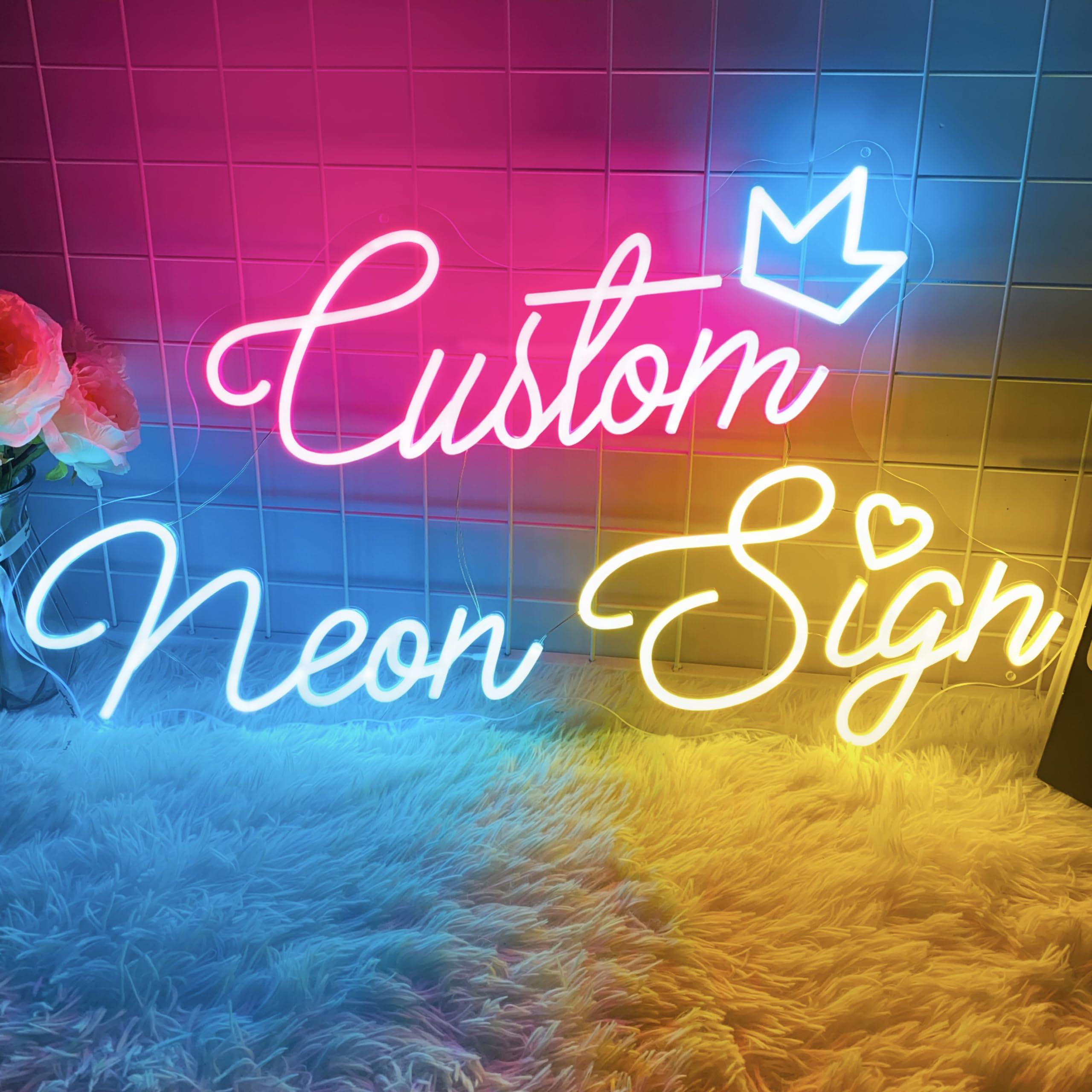 Custom Neon Signs for Wall Decor - Personalized LED Light Sign for Wedding, Birthday Party, Bedroom & Bar - Perfect for Home, Office & Event Decorations