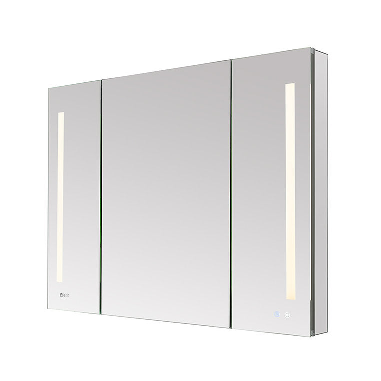 Aquadom Signature Royale 36x36 LED Lighted Triple Door Medicine Cabinet - Modern Bathroom Mirror with Storage for Makeup, Shaving & Essentials