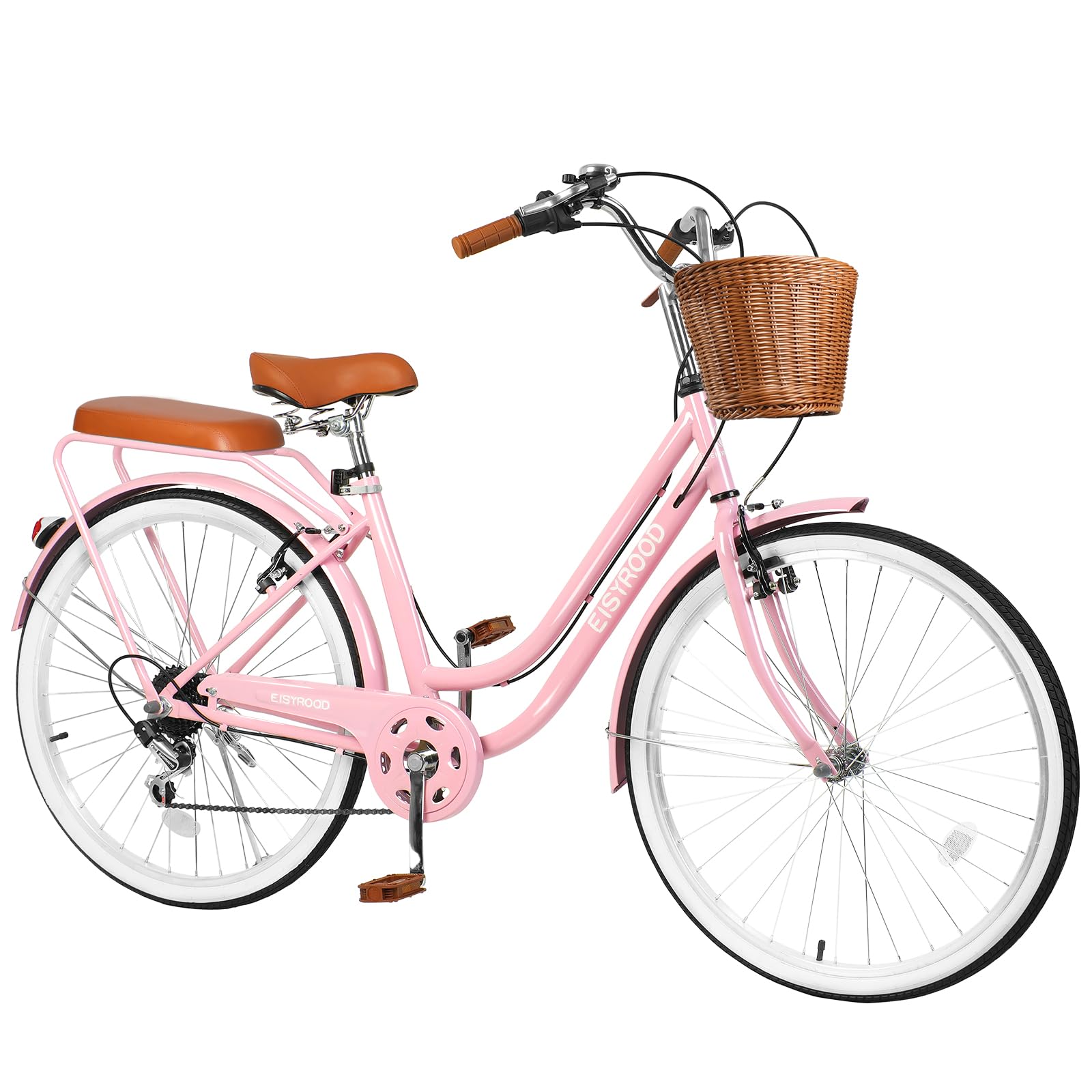 26 Inch Women's Beach Cruiser Bike - 7-Speed Hybrid Bicycle with Adjustable Seat, Lightweight Frame & Anti-Skid Tires - Perfect for Coastal Rides, Commuting & Leisure Cycling