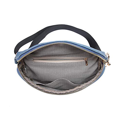 MKF Belt Bag for Women - Stylish Half Moon Fanny Pack for Outdoor, Travel & Sports - Mini Waist Bag with Phone Pocket - Perfect for Hiking, Concerts & Everyday Use