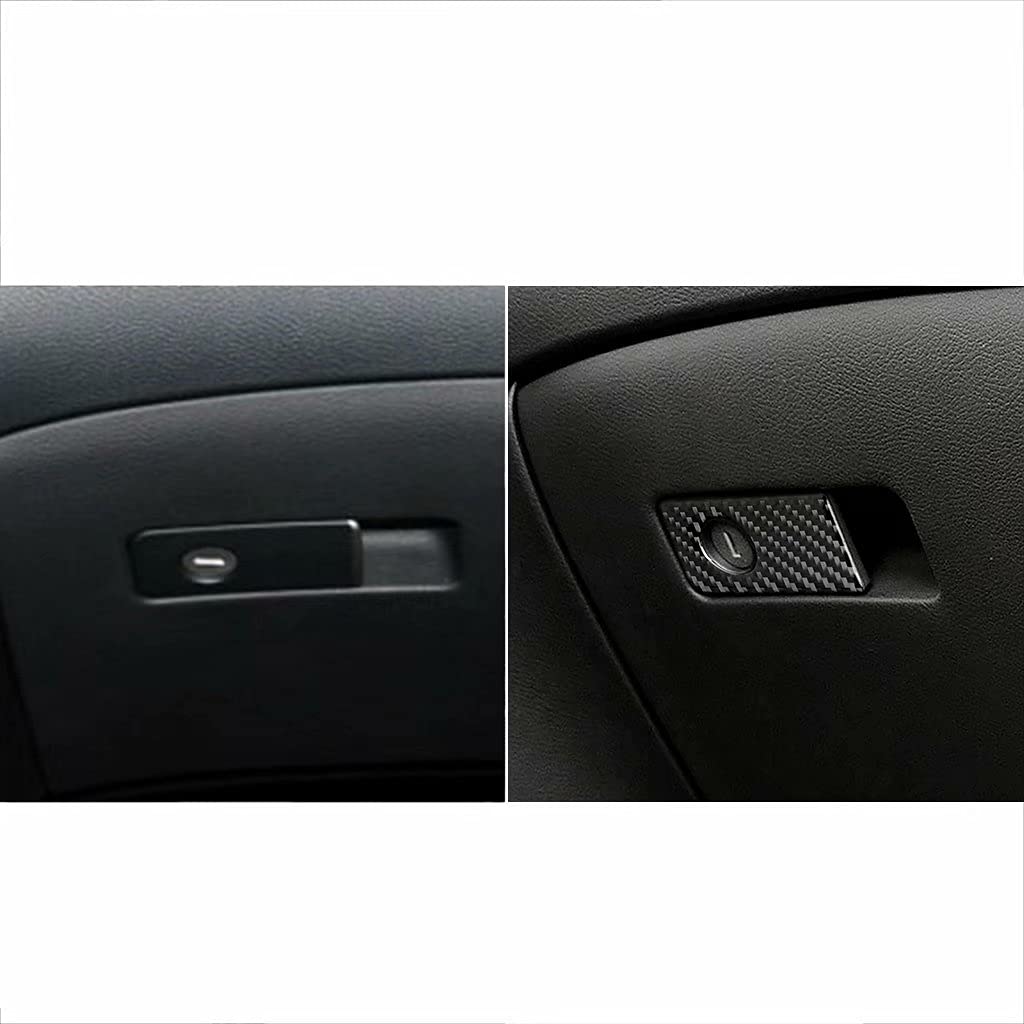 Infiniti Q50 2014-2020 Carbon Fiber Glove Box Cover Trim - Left Hand Drive Interior Accessory (Red) for Enhanced Car Styling & Protection