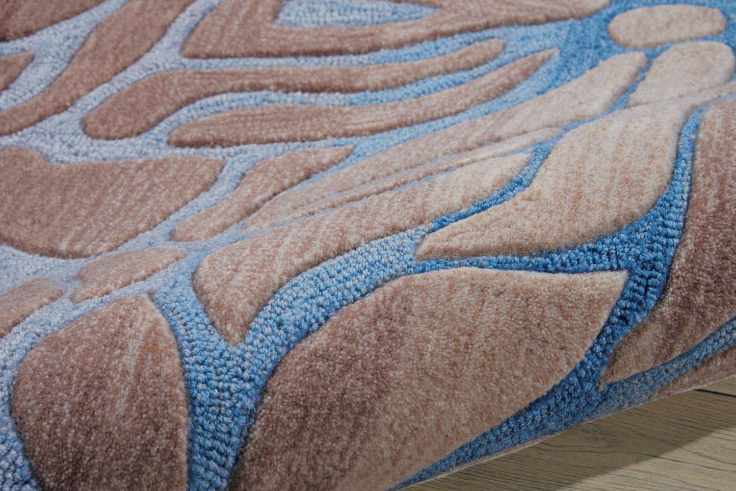 Nourison Contour Botanical Ocean Sand 7'3