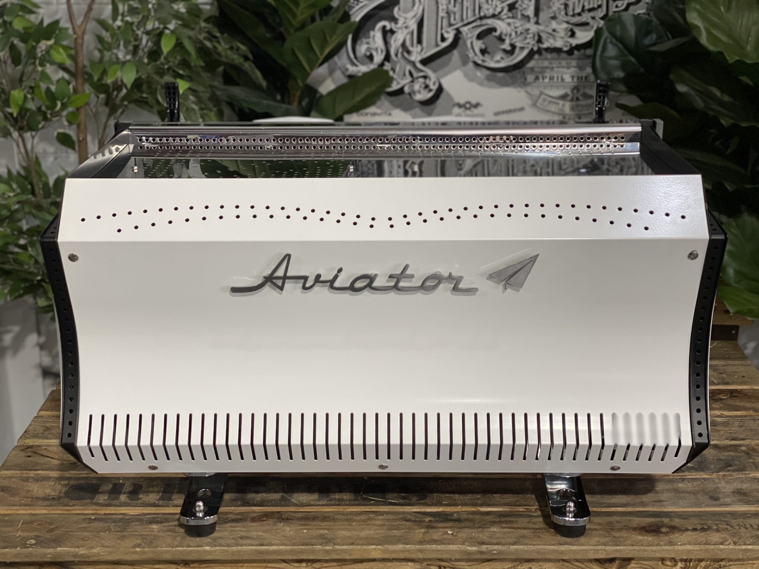 BFC Aviator 2 Group Commercial Espresso Machine in Custom White - Perfect for Coffee Shops, Restaurants & Home Baristas