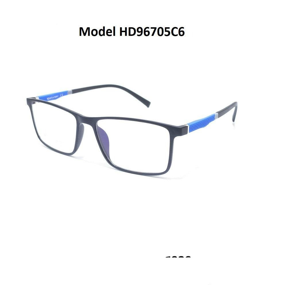 Ultra Thin TR90 Lightweight Eyeglass Frames for Men & Women - HD96705C6 | Comfortable Unisex Glasses for Reading, Working & Daily Wear