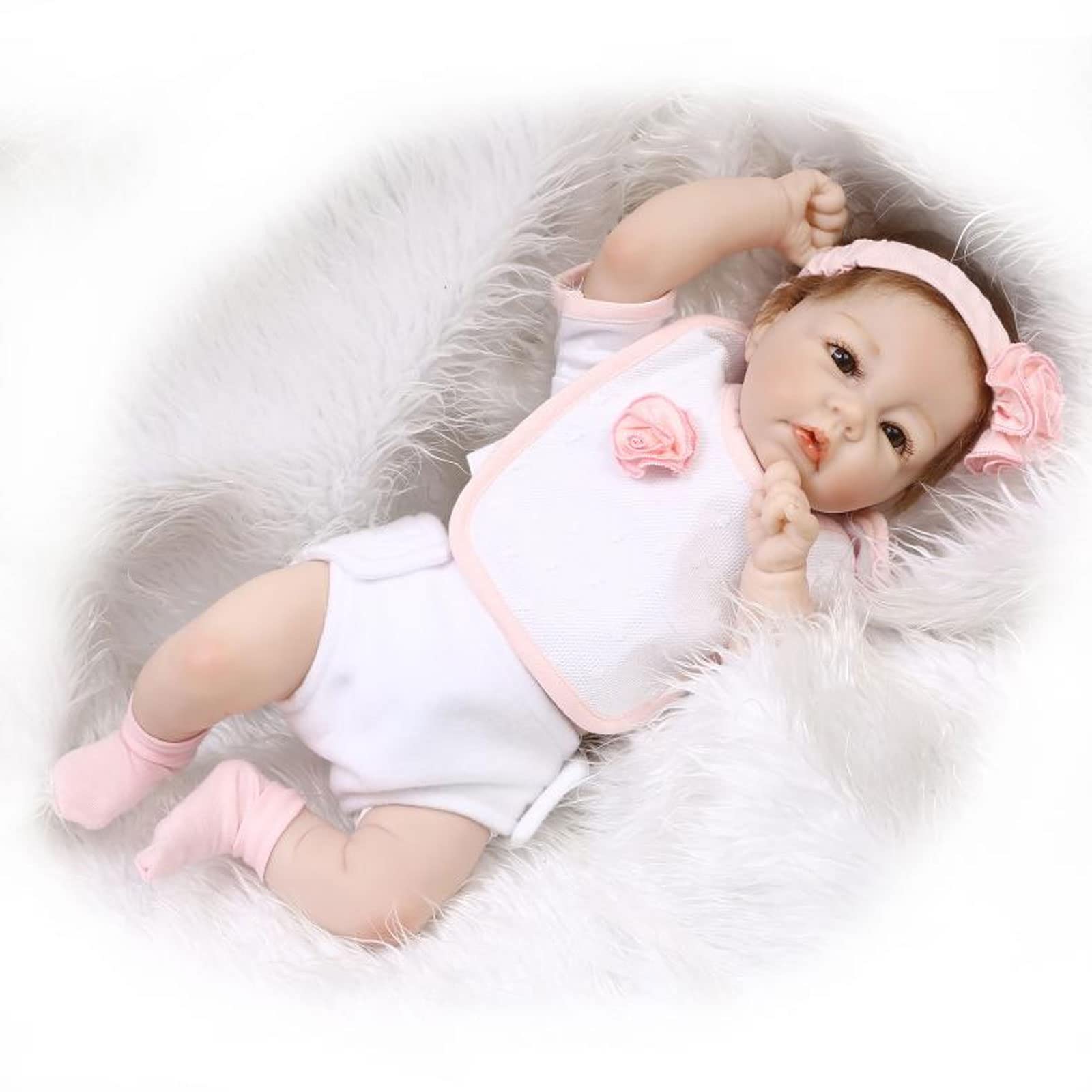 50Cm Realistic Silicone Reborn Baby Doll - Princess Girl Training Doll for Nannies & Mothers, DIY Toy for Kids, Perfect Gift for Birthday & Role Play | Lifelike Cuddling, Parenting Practice, Collectible
