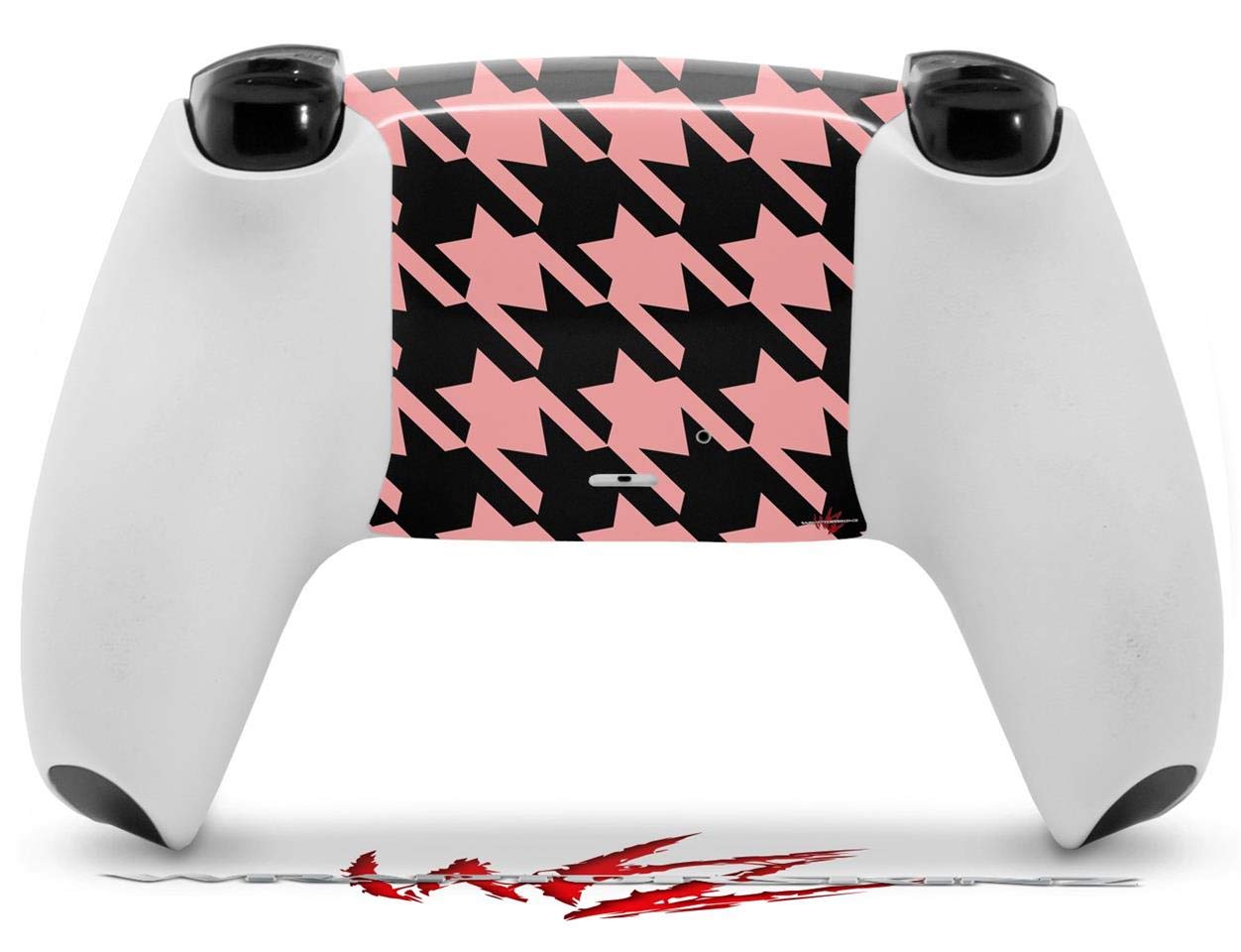 PS5 DualSense Controller Skin Wrap - Houndstooth Pink for Gaming Protection