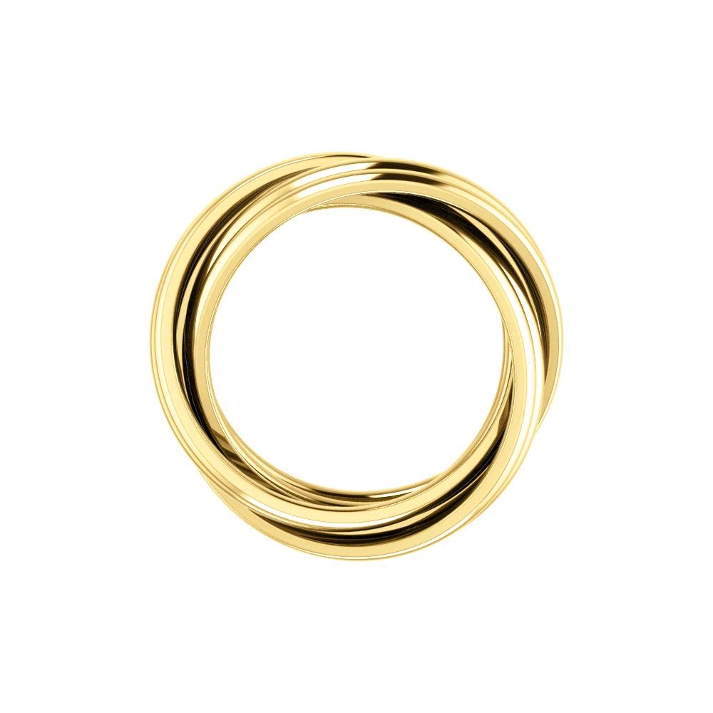 Bonyak 14k Yellow Gold 6-Band Rolling Ring for Women - Size 6, Dainty Stackable Ring for Everyday Wear, Wedding, Anniversary Gift