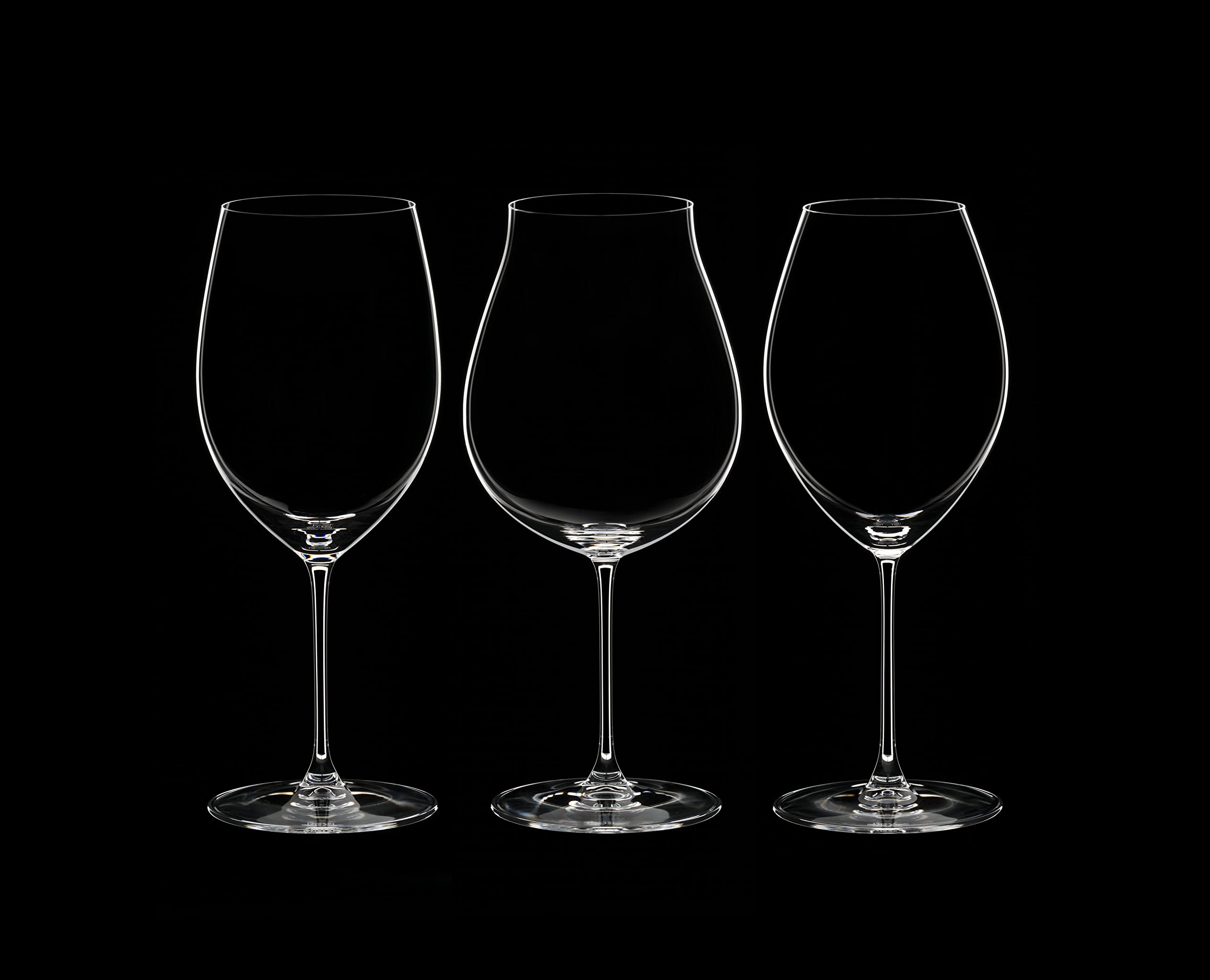 Riedel Veritas Red Wine Tasting Set of 3 Glasses - Premium Crystal Wine Glasses for Cabernet, Pinot Noir & Merlot - Perfect for Wine Tasting Parties & Fine Dining