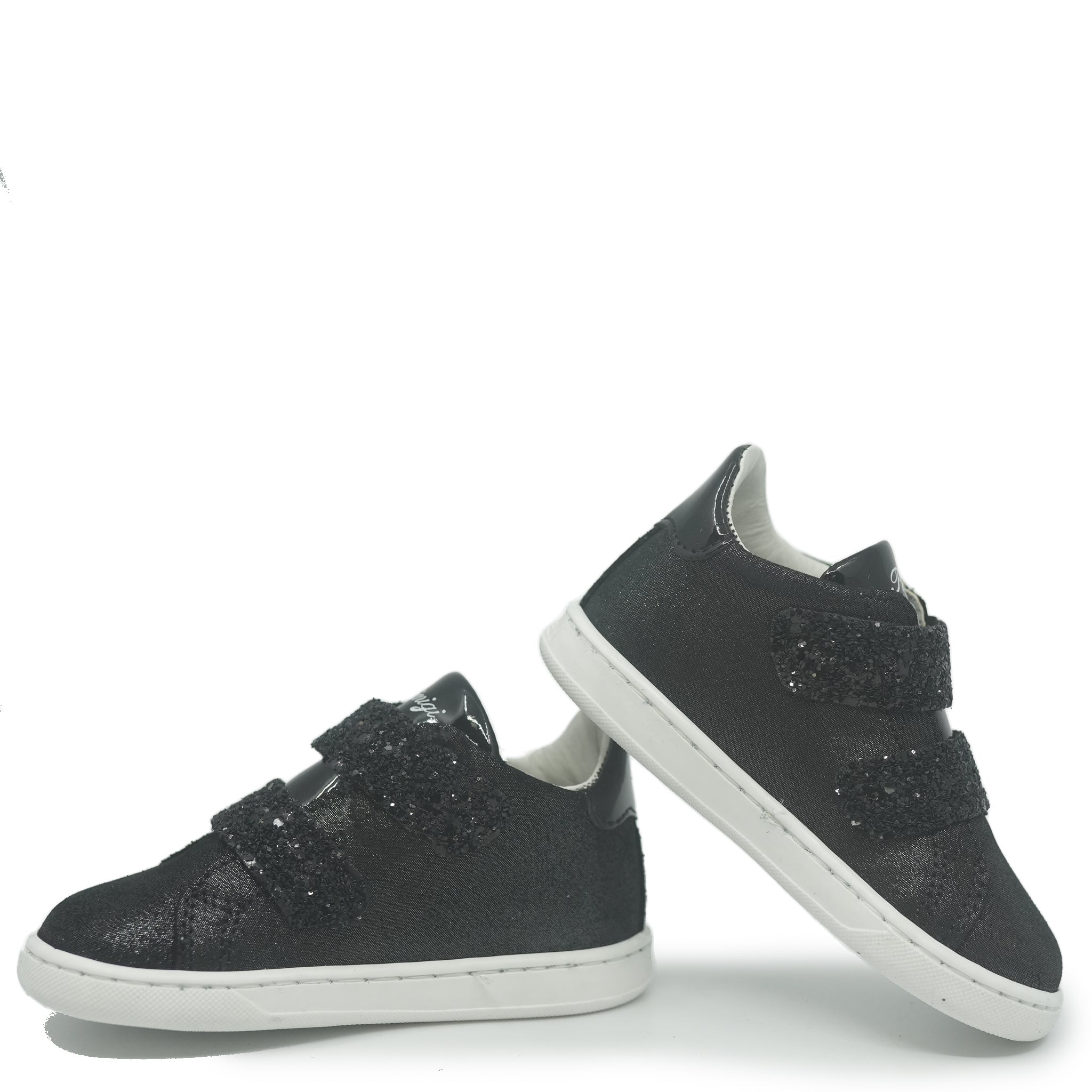 Primigi Black Sparkle Velcro Baby Sneakers - Comfortable & Stylish First Walkers for Toddlers (Perfect for Special Occasions, Playdates & Everyday Wear)