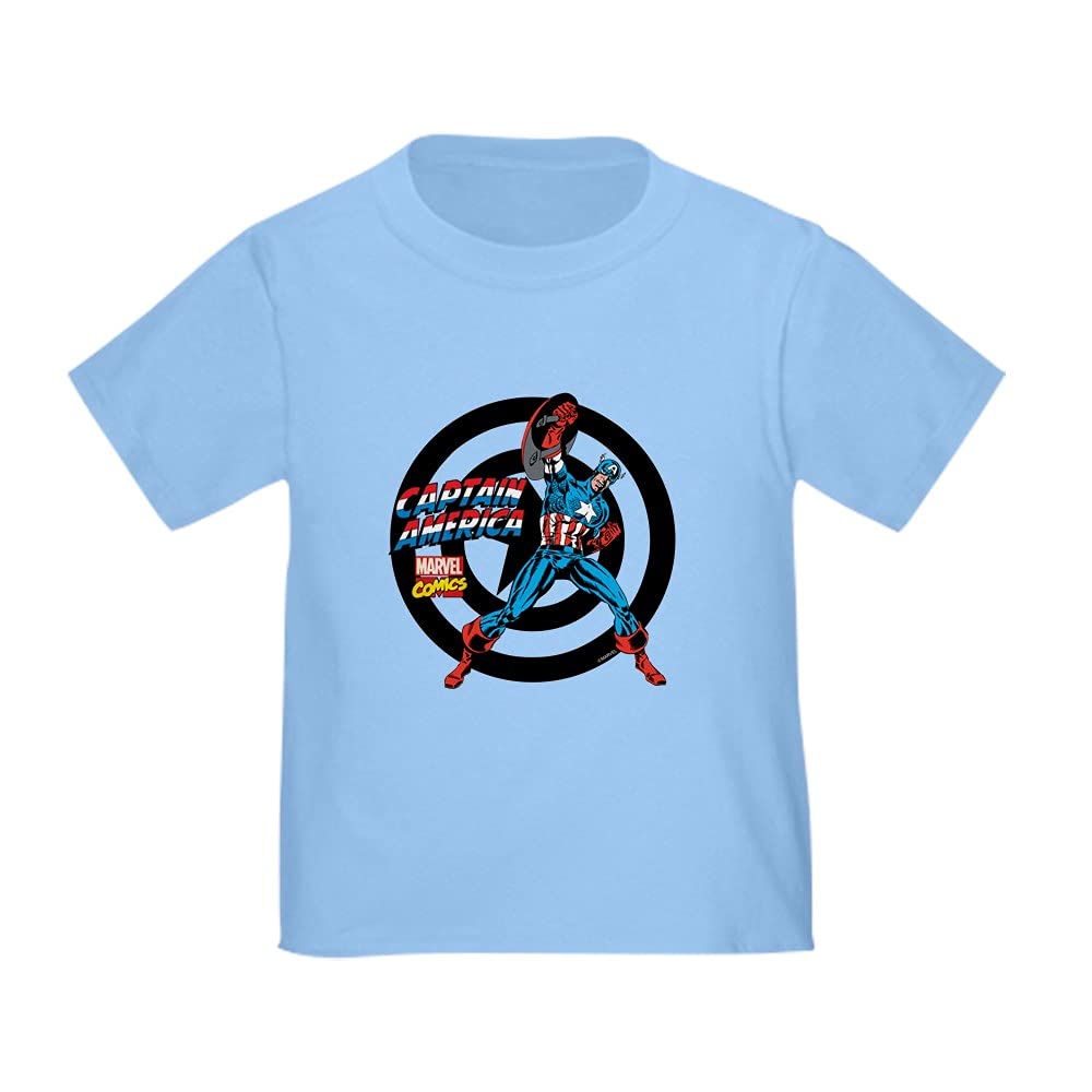 Captain America Power Toddler T-Shirt - Superhero Kids Tee for Boys & Girls | Perfect for Playtime, Birthday Parties & Comic-Themed Events
