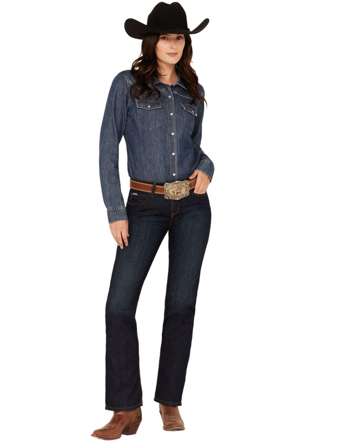 Cinch Western Denim Jeans for Women - Jenna 19 Regular Fit Dark Wash MJ80152071 | Perfect for Cowgirl Style, Rodeo Events & Everyday Western Fashion