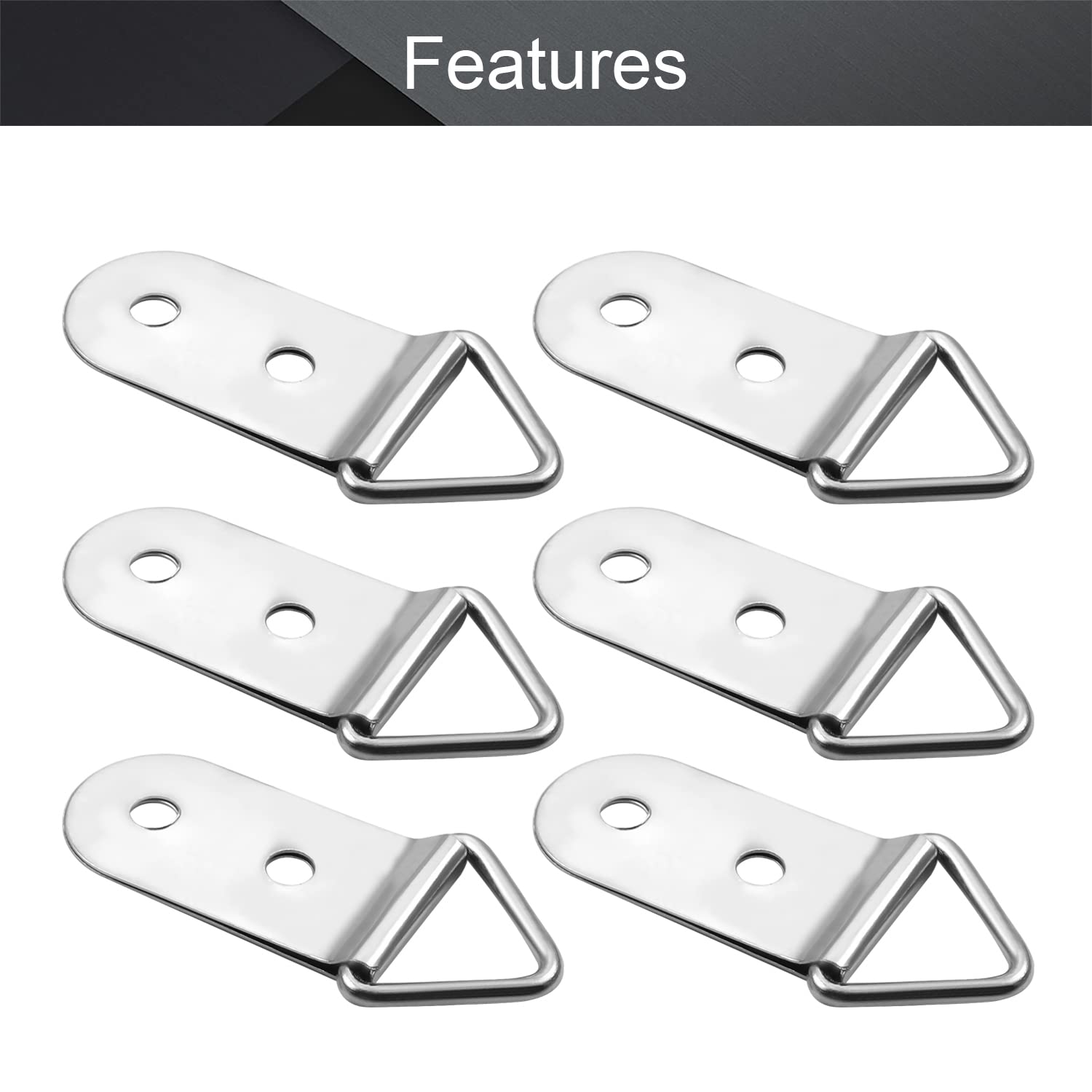 MroMax 20PCS Silver Picture Frame Hooks 1.57